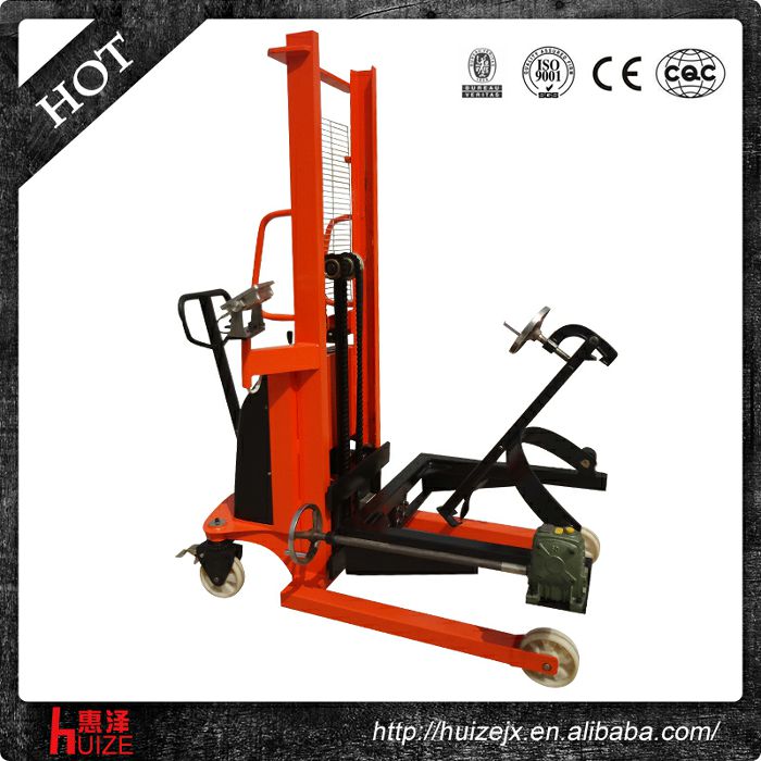 半電動稱重油桶車（夾鐵桶，手搖翻轉(zhuǎn)倒料）2